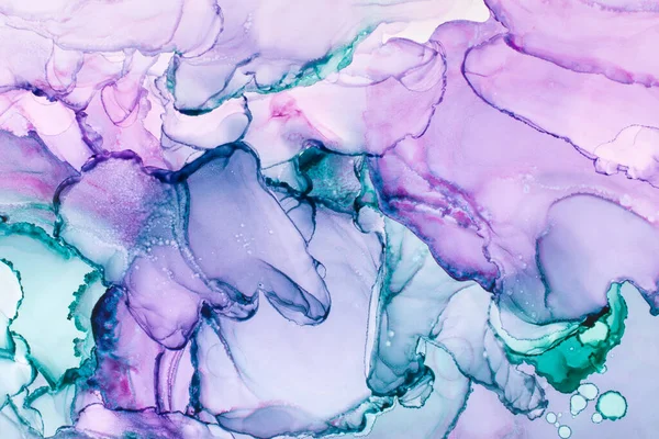 Крупним Планом Змішані Бірюзові Фіолетові Абстрактні Текстури Модні Шпалери Мистецтво Ліцензійні Стокові Фото
