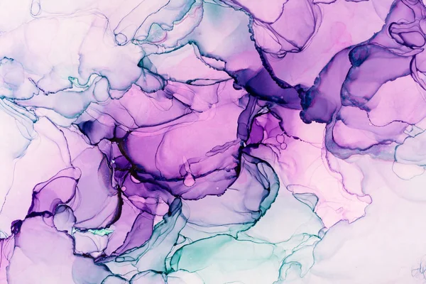 Closeup Mixed Purple Turquoise Abstract Texture White Trendy Wallpaper Art Royalty Free Stock Photos
