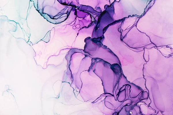 Closeup Mixed Purple Turquoise Abstract Texture White Trendy Wallpaper Art Stock Image