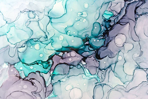 Крупним Планом Змішані Бірюзові Фіолетові Абстрактні Текстури Білих Модних Шпалерах Стокове Фото