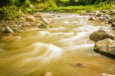 bir güneşli sabah güzel Paniki Pombewe nehre nehir Paniki Pombewe temiz su için Sigi şehir bazı insanlar hem sulama suyu çiftçiler için bir kaynak tedarikçisi, nehir suyu her zaman yıl boyunca akar.