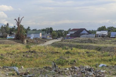 deprem ve الرسالة doğal afetler Petobo Köyü, Palu şehir, merkezi Sulawesi, Endonezya ciddi hasar