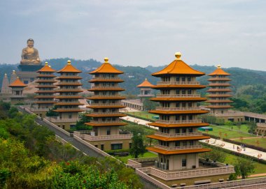 Fo Guang Shan Buda memorial Center Kaohsiung Tayvan doğal görünümü