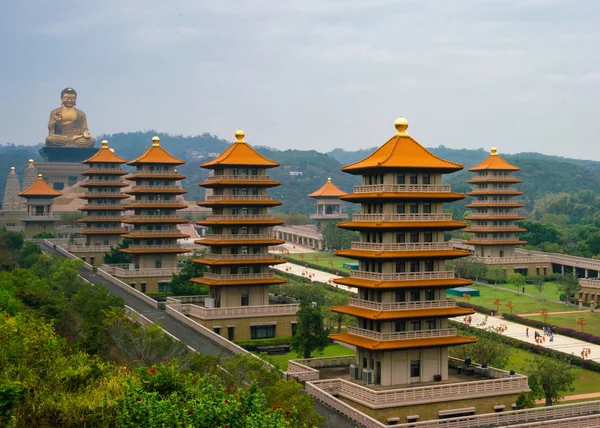 Vista Panorámica Del Centro Conmemorativo Guang Shan Buddha Kaohsiung Taiwán — Foto de Stock