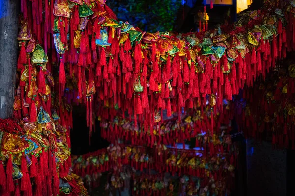 Traditional chinese decoration sachets for lunar new year in Chengdu China