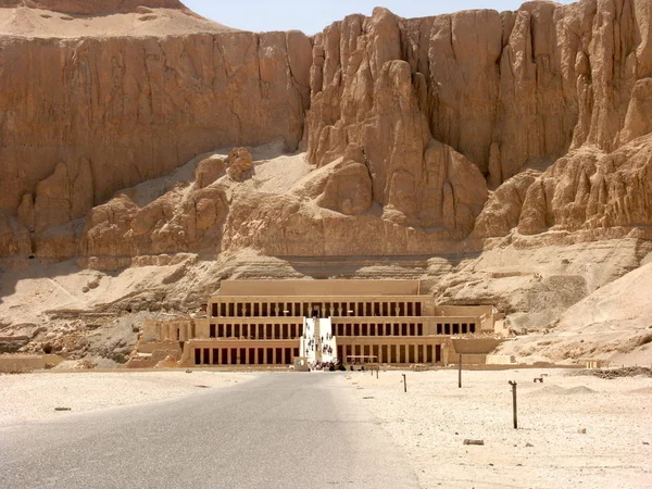 Ruínas Antigas Templo Rainha Hatshepsut Luxor Egito — Fotografia de Stock