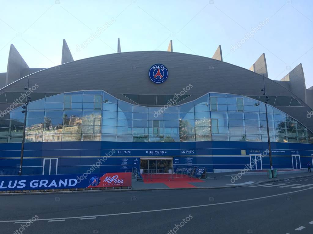 Paris France, 24 September 2017: view of Parc des Princes football Stadium home of PSG Paris Saint Germain team and will host 2024 olympic games soccer competition