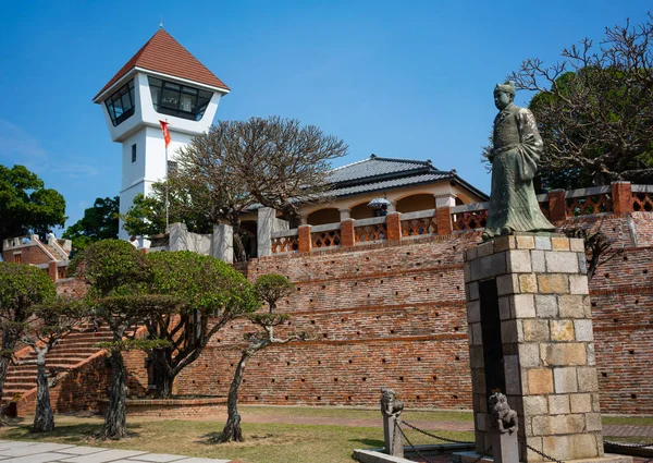 Fortaleza Anping Fortaleza Zeelandia Ver Una Antigua Estatua Fortaleza Holandesa —  Fotos de Stock