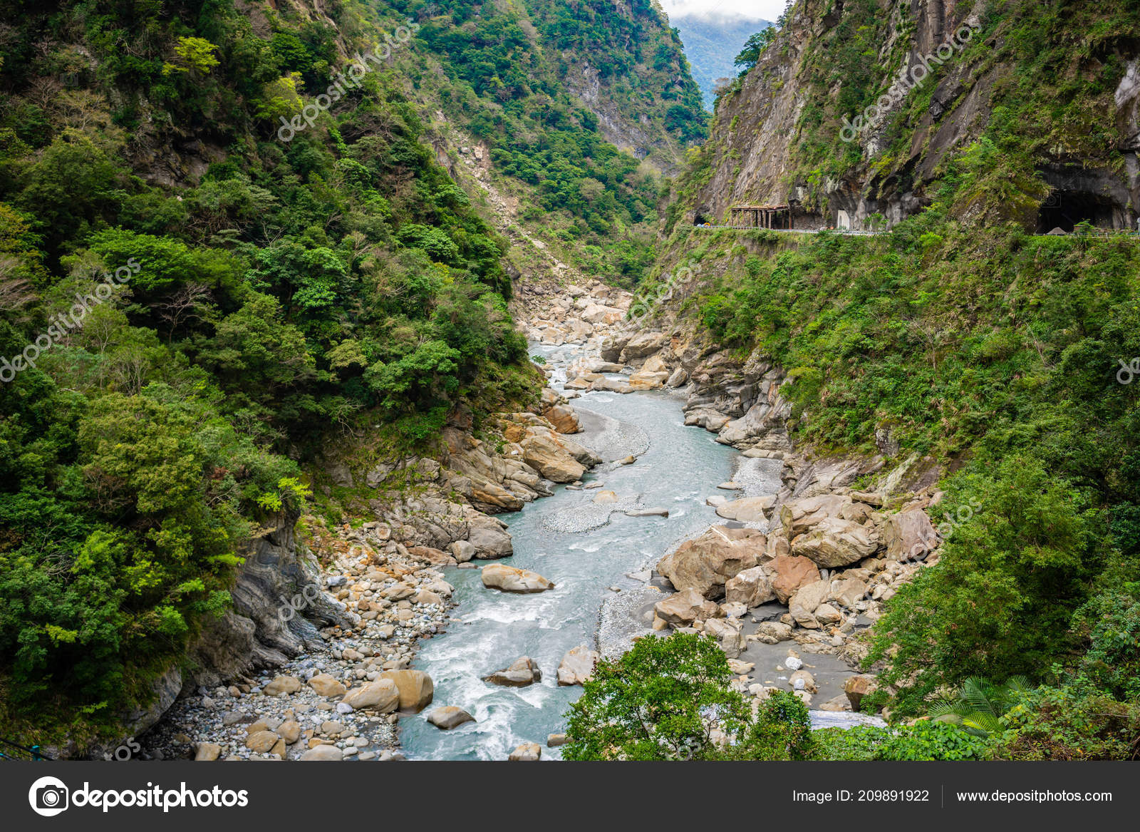 View Taroko Yanzihkou Hiking Trail Taroko National Park Hualien — Stock Photo © Keitma