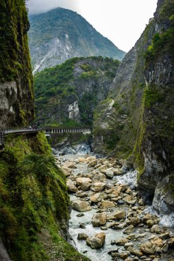 Taroko gorge Yanzihkou hiking trail Taroko Ulusal Park Hualien Tayvan sırasında görünümünü