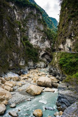 Taroko gorge Ulusal Parkı Hualien Tayvan Nehri profili