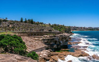 Waverley deniz mezarlığı uçuruma Bronte Sydney Nsw Avustralya, üstündeki
