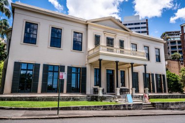 Sydney Nsw Avustralya eski bir Avustralya sömürge naip mimarisi tarzı ile Elizabeth Bay House Dış görünümü