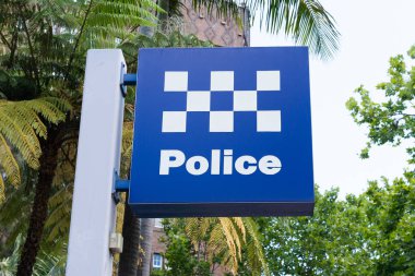 Sydney Nsw Avustralya Avustralya polis merkezi işareti
