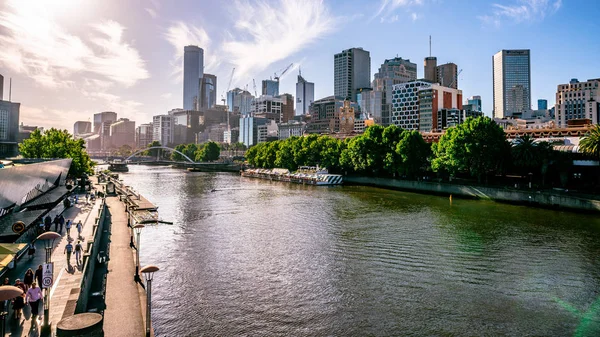 Gennaio 2019 Melbourne Australia Vista Sul Fiume Yarra Nel Centro — Foto Stock