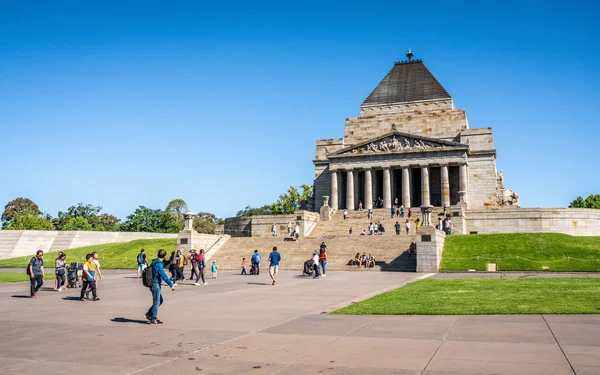 Januari 2019 Melbourne Australien Den Shrine Remembrance Med Människor Och — Stockfoto