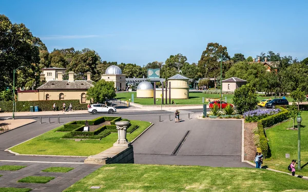 Januari 2019 Melbourne Australien Avlägsen Utsikt Över Melbourne Observatoriet Och — Stockfoto