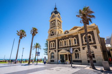 31 Aralık 2018, Glenelg Adelaide Güney Avustralya: Glenelg Belediye Glenelg Sa Avustralya'da dış ve plaj görünümü oluşturma