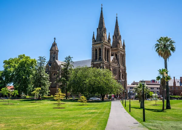 Prosince 2018 Adelaide Jižní Austrálie Boční Pohled Katedrálu Svatého Petra — Stock fotografie