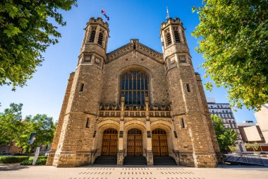 Bonython Hall bir miras Adelaide Sa Avustralya'da bina ön cephe görünümü