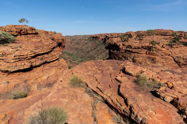 Kings cañón paisaje con cúpulas de piedra arenisca roja durante el borde w — Foto de Stock