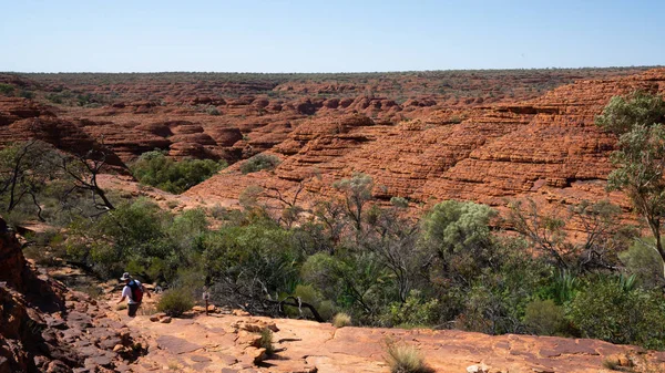 Kings cañón paisaje con cúpulas de piedra arenisca roja durante el borde w — Foto de Stock