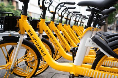 Ch sokakta Mobike rebrand sonra Yeni Meituan bisiklet