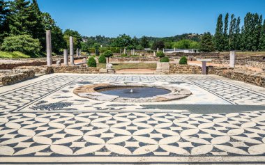 Saint Romain en Gal Vienne France arkeolojik Gallo-Roma sahasındaki antik Roma binaları ve evleri.