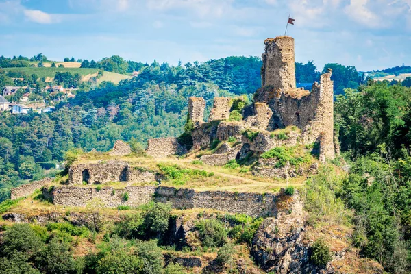 Ruínas Castelo Fortificado Medieval Batie Vienne Isere França — Fotografia de Stock