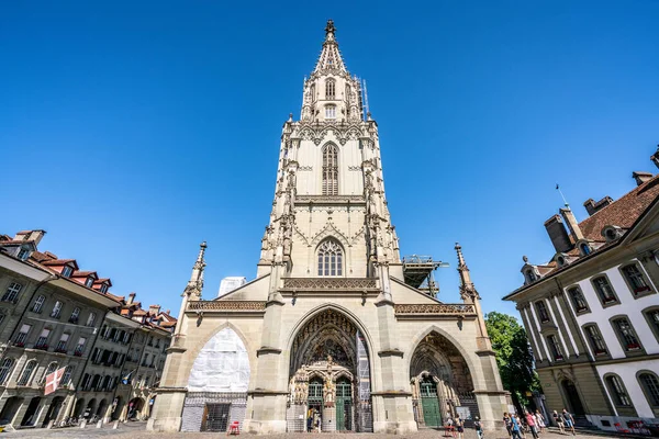 Berna Suíça Junho 2020 Vista Ampla Fachada Angular Igreja Protestante — Fotografia de Stock