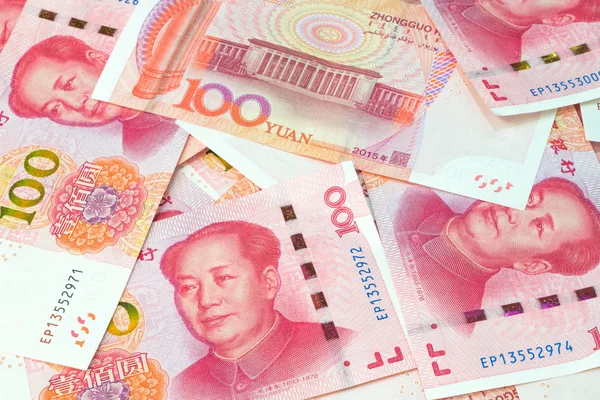 Notas Yuan Chinesas Moeda China — Fotografia de Stock