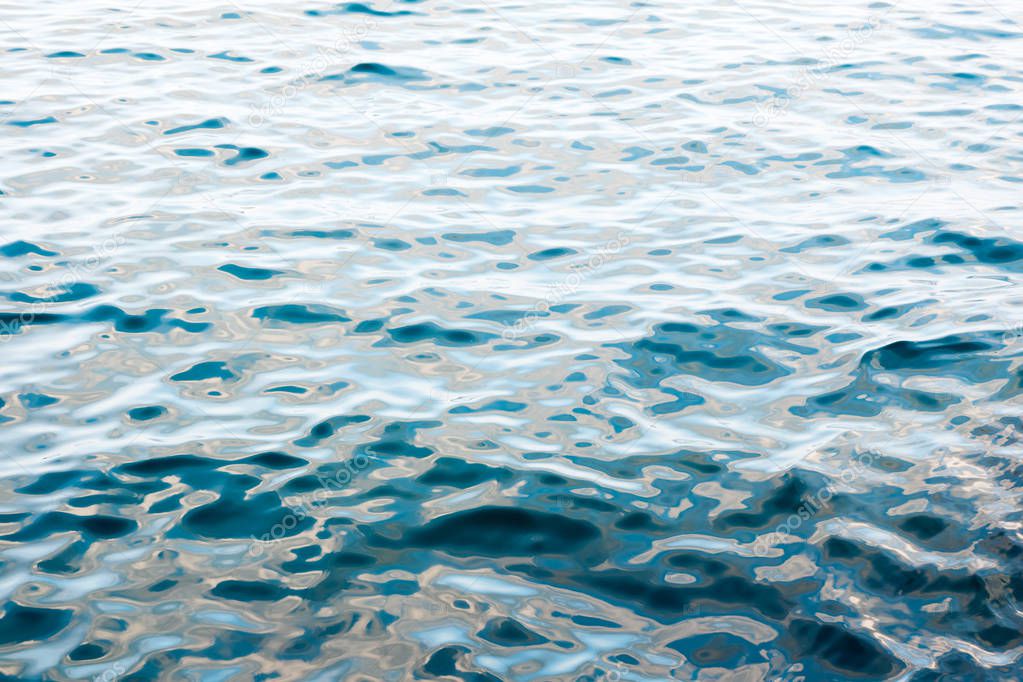 Blue sea waves suface abstract water background.
