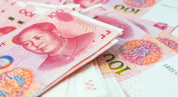 Chiński Yuan Banknotów Waluta Chin — Zdjęcie stockowe