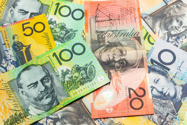 Цветовой австралийский долларовый фон
.