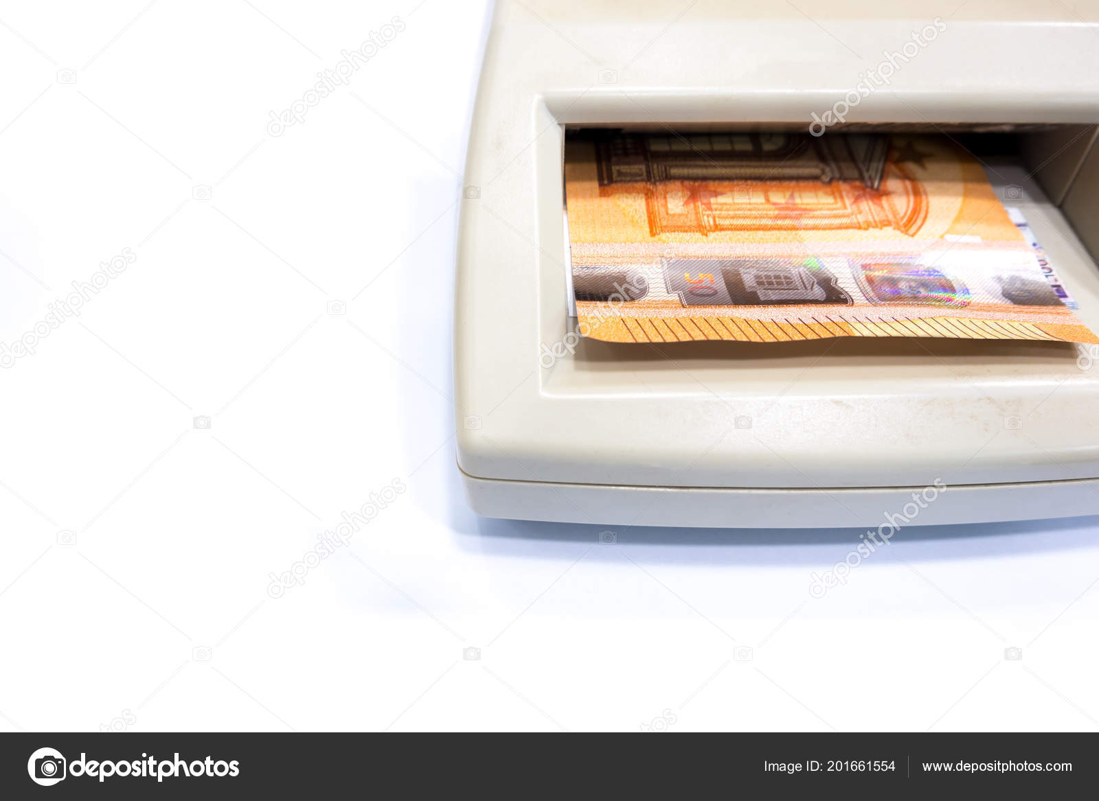 Counterfeit Money Detection Fifty Euro Banknote Automatic Counterfeit