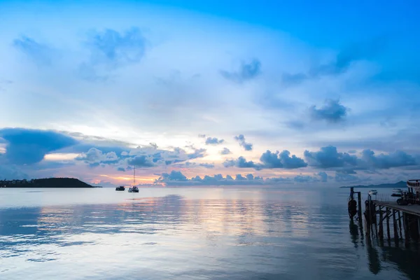 Seascape Koh Samui Pier Twilight Sunset Koh Samui Thailand — Stock Photo, Image