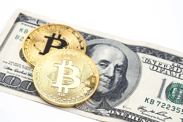 Bitcoin Cryptocurrency 새로운 디지털 Bitcoin Exchange 지폐를 개념을 — 스톡 사진