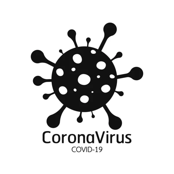 Coronavirus Icono Símbolo Vector Ilustración Sobre Fondo Blanco — Vector de stock