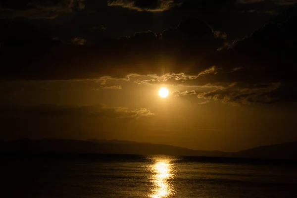Fantástico Pôr Sol Mar — Fotografia de Stock