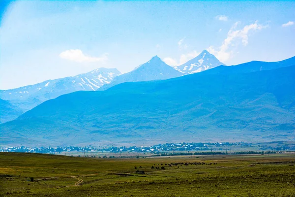 Montagne Campi Verdi Dell Armenia — Foto Stock