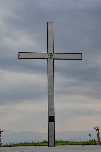 Kříž Vrcholu Hory — Stock fotografie