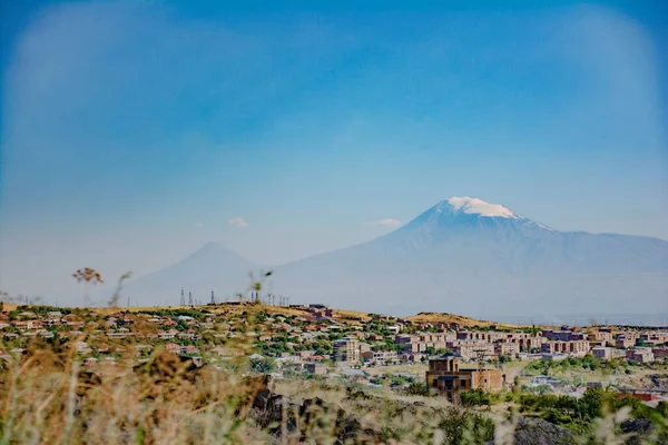 Monte Ararat Vista Dall Armenia — Foto Stock