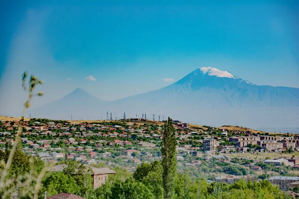 Ararat Dünyanın Güzel Dağıdır Ermenistan Dan Araratt Dağı Görünümü — Stok fotoğraf