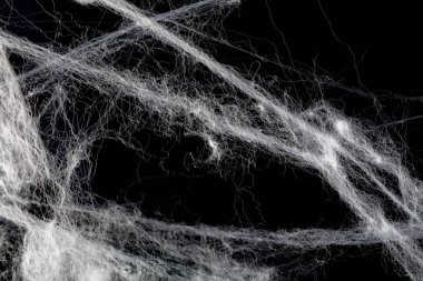 Örümcek ağı ya da örümcek ağı için Halloween tasarımlar bindirme olarak kullanılacak bir siyah arka plan