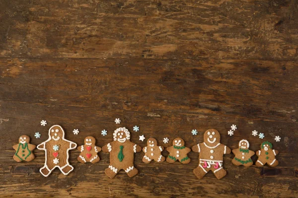 Colorful Gingerbread Cookies Old Wooden Table — Stock Photo, Image