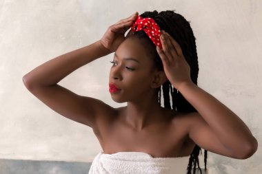 Closeup afro saç modeli