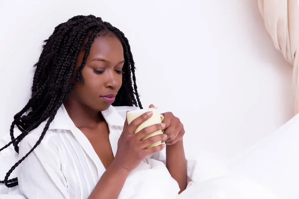 Enjoying coffee in the morning — Stock Photo, Image