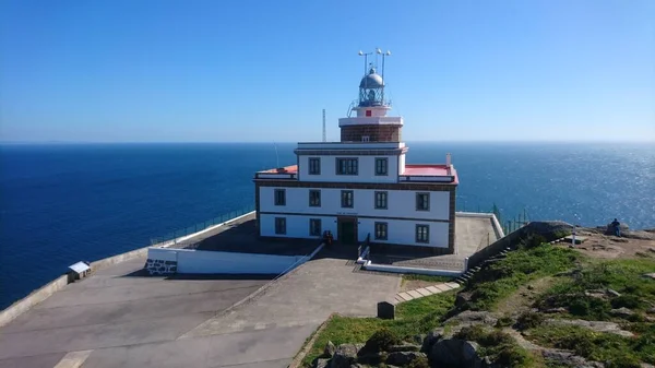 Cape Finisterre, Galiçya, İspanya, Mayıs 2018: Deniz feneri