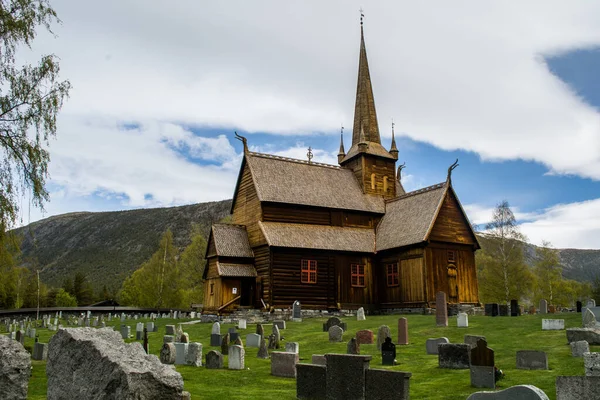 Lom Noruega Mayo 2015 Iglesia Stave Lom — Foto de Stock