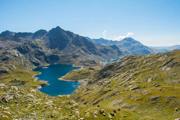 Naturaleza Paisaje Los Pirineos Españoles Aiguestortes Estany Sant Maurici Carros — Foto de Stock